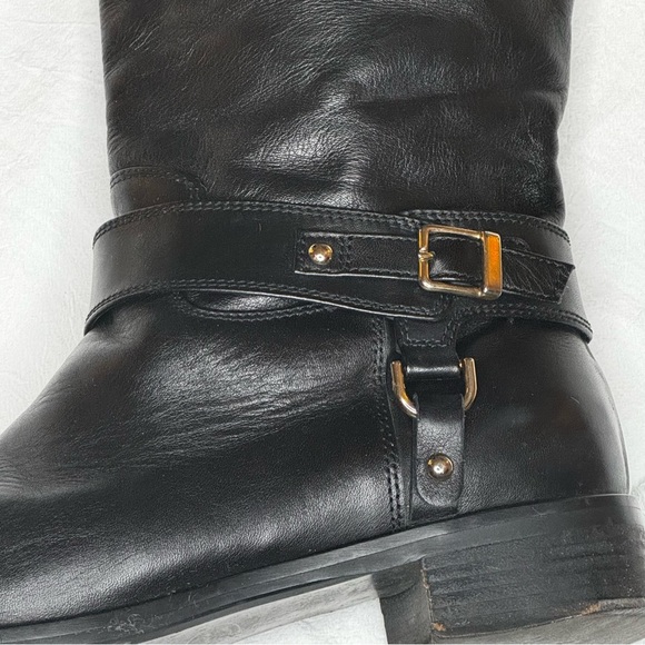 Browns Couture black leather boots gold hardware size 8.5 excellent condtion - Picture 3 of 15